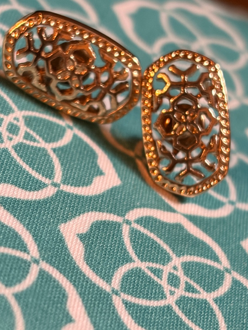 Kendra Scott Ellie Filigree Mix Oval Drop Earrings